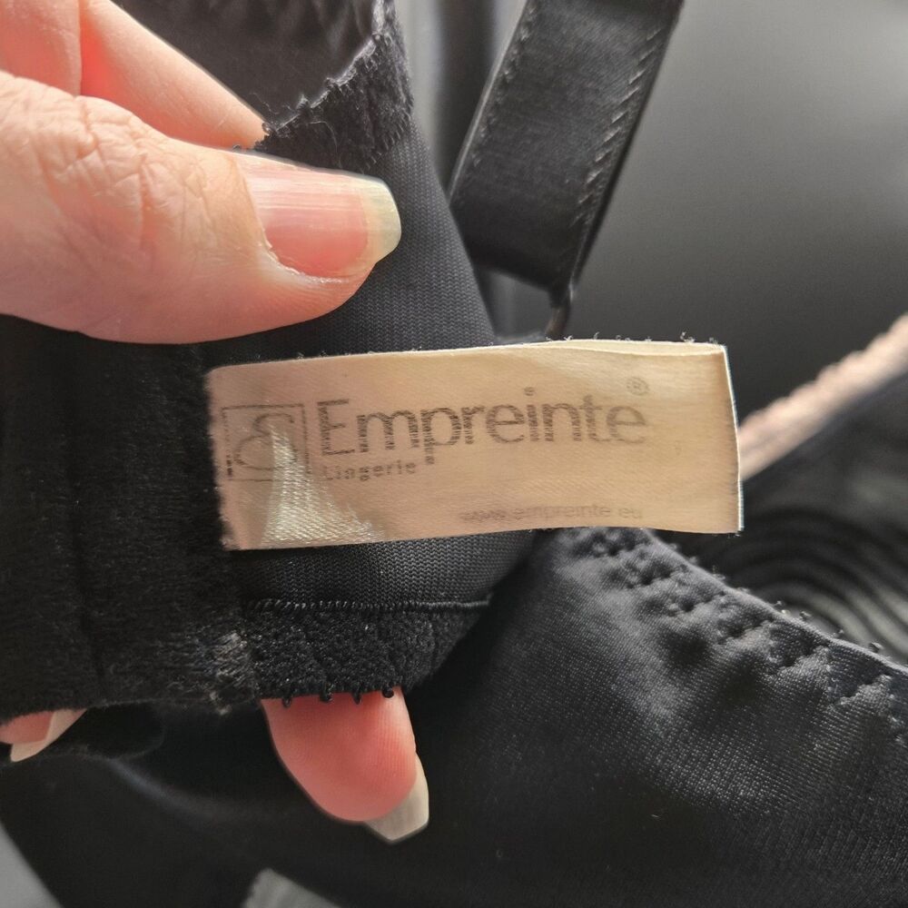 Empreinte Kaela Black Pink Lace Seamless Underwire Bra 34F (FR 85F) - Picture 4 of 6